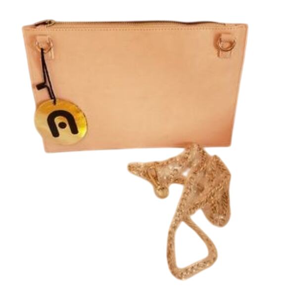 Laser Cut Clutch Removable Crossbody Strap 12 x 8 Envelope Purse Pink - Picture 2 of 6